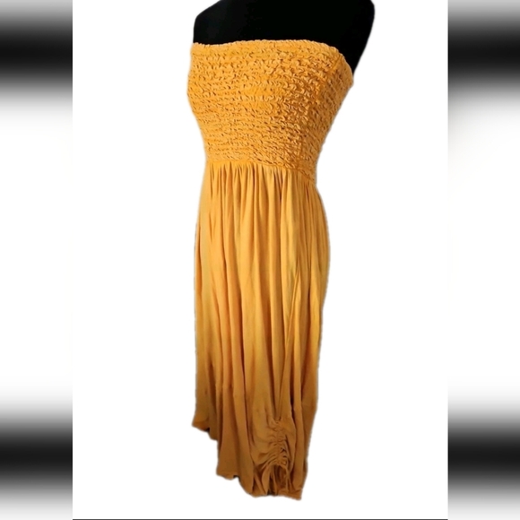 Urban Outfitters Out From Under Womens Orange Makena Smocked Boho Jumpsuit M - Picture 6 of 16